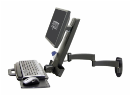 Ergotron 200 Series - Montážní sada (kloubové rameno, přihrádka pro klávesnici s levou/pravou přihrádkou pro myš, držák na skener čárových kódů) - pro LCD displej / PC vybavení - ocel - černá - veliko
