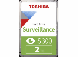 Toshiba S300 Surveillance - Pevný disk - 2 TB - interní - 3.5" - SATA 6Gb/s - 5400 ot/min. - vyrovnávací paměť: 128 MB