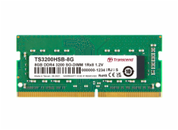 Transcend paměť 8GB SODIMM DDR4 3200 1Rx8 1Gx8 CL22 1.2V