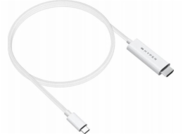 HyperDrive - Kabel adaptéru - 24 pin USB-C s piny (male) do HDMI s piny (male) - 2.5 m - bílá - podpora 4K60Hz, podpora režimu DP Alt