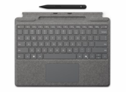 Microsoft Surface Pro Keyboard - Klávesnice - s trackpad, akcelerometr, zásobník pro nabíjení a skladování Surface Slim Pen 2 - QWERTY - anglická - platina - s Slim Pen 2 - pro Surface Pro 10 for Busi