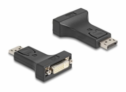 Delock - Video adaptér - dva spoje - DisplayPort (M) do DVI-I (F) šroubovací - DisplayPort 1.1 - pasivní - černá