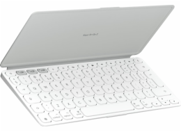 Logitech Keys-To-Go 2 for iPad - Klávesnice - vestavěný kryt - bezdrátový - Bluetooth LE - QWERTY - US mezinárodní - bledě šedá