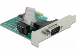 Delock PCI Express Card to 1 x Serial RS-232 - Sériový adaptér - PCIe 2.0 nízký profil - RS-232 x 1 - zelená