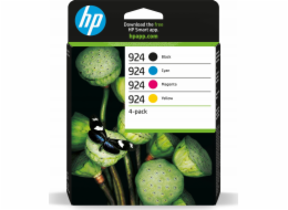 HP 924 - 4-balení - černá, žlutá, azurová, purpurová - originální - Officejet - inkoustová cartridge