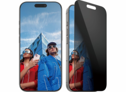 PanzerGlass - Ochrana obrazovky pro mobilní telefon - ultra široký tvar - sklo - s bezpečnostním filtrem - dvoucestné - barva rámu černá - pro Apple iPhone 16 Pro