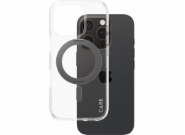 CARE by PanzerGlass - Zadní kryt pro mobilní telefon - kompatibilita s MagSafe - recyklovaný plast - průhledná, černá - pro Apple iPhone 16 Pro