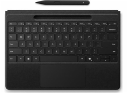 Microsoft Surface Pro Flex Keyboard - Klávesnice - s touchpad, akcelerometr, zásobník pro nabíjení a skladování Surface Slim Pen 2 - podsvícená - bezdrátový - Bluetooth LE - QWERTY - anglická - černá 