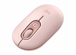 Logitech POP - Myš - nastavitelná emotikona - optický - 4 tlačítka - bezdrátový - Bluetooth 5.1 LE - růžová