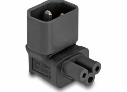 Delock Napájecí adaptér IEC 60320 – z C14 na C5, zástrčka / zásuvka, 2,5 A, 90°, pravoúhlý