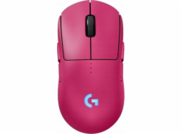 Logitech G PRO 2 - Myš - hraní - pravák a levák - optický - 8 tlačítka - bezdrátový, kabelové - 2.4 GHz, USB - přijímač USB Logitech LIGHTSPEED - růžová