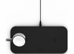 Zens Dual+Watch Alu Wireless Charger Black, Zens Dual+Watch Alu Wireless Charger Black