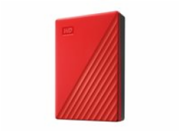 WD My Passport WDBR9S0060BRD - Pevný disk - šifrovaný - 6 TB - externí (přenosný) - USB 3.2 Gen 1 - AES 256 bitů - červená