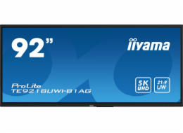 iiyama ProLite TE9218UWI-B1AG - 92" Třída úhlopříčky (91.5" zobrazitelný) displej LCD s LED podsvícením - interaktivní digital signage - s dotyková obrazovka (multi touch) / volitelná funkce PC slotu 