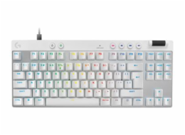 Logitech G PRO X RAPID - Klávesnice - TKL - podsvícení - USB - QWERTY - US mezinárodní - klávesový spínač: Linear - bílá