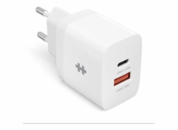 HyperJuice - Síťový adaptér - 20 Watt - PD - 2 výstupní konektory (USB, 24 pin USB-C) - bílá - Evropa
