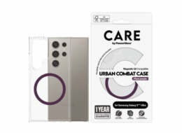 CARE by PanzerGlass Urban Combat - Zadní kryt pro mobilní telefon - termoplastický polyuretan (TPU), polykarbonát - průhledná, švestkově purpurová - pro Samsung Galaxy S25 Ultra