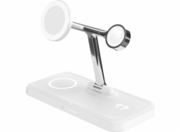 Targus HyperJuice Next - Stojan pro bezdrátové napájení - 4-v-1 + AC napájecí adaptér - 15 Watt - 3 A - Fast Charge - 4 výstupní konektory - bílá
