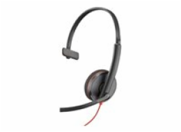 Poly Blackwire 3210 - Blackwire 3200 Series - náhlavní souprava - náhlavní - kabelové - USB-C - černá - Certified for Skype for Business, Cisco Jabber Certified, certifikováno Avaya, certifikováno UC