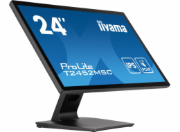 iiyama ProLite T2452MSC-B1AG - LED monitor - 24" (23.8" zobrazitelný) - dotykový displej - 1920 x 1080 Full HD (1080p) - IPS - 400 cd/m2 - 1000:1 - 14 ms - HDMI, DisplayPort - reproduktory - matná čer