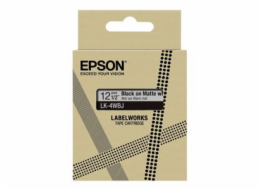Epson Matte White/Black 12mm LK-4WBJ, C53S672062