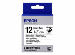 Epson LabelWorks LK-4WBQ - Černá na bílé - Role (1,2 cm x 5 m) 1 kazeta/y páska nálepek - pro LabelWorks LW-1000, 300, 400, 600, 700, 900, K400, Z5000, Z5010, Z700, Z710, Z900