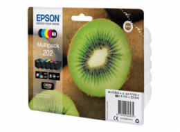 Epson 202 Multipack - 5-balení - černá, žlutá, azurová, purpurová, foto černá - originální - blistr s RF / akustickým alarmem - inkoustová cartridge - pro Expression Premium XP-6000, XP-6005