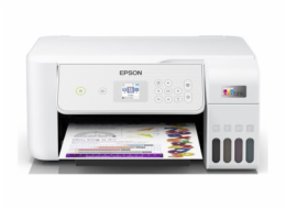 Epson EcoTank ET-2876 - Multifunkční tiskárna - barva - tryskový - ITS - A4 (média) - až 10 stran/min. (tisk) - 100 listy - Wi-Fi, USB - bílá