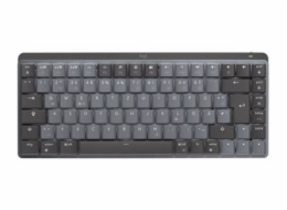 Logitech Master Series MX Mechanical Mini - Klávesnice - podsvícená - bezdrátový - Bluetooth LE - QWERTY - Skandinávské (dánština/finština/norština/švédština) - klávesový spínač: Linear - grafit