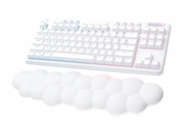 Logitech G G715 - Klávesnice - bez numerické klávesnice - podsvícení - bezdrátový - Bluetooth, 2.4 GHz - AZERTY - francouzská - klávesový spínač: Linear - bílá