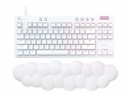 Logitech G G713 - Klávesnice - bez numerické klávesnice - podsvícení - USB - AZERTY - francouzská - klávesový spínač: Linear - bílá