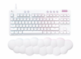 Logitech G G713 - Klávesnice - bez numerické klávesnice - podsvícení - USB - AZERTY - francouzská - klávesový spínač: Tactile - bílá