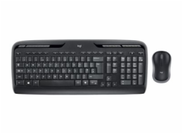 Logitech Wireless Combo MK330 - Klávesnice a sada myši - bezdrátový - 2.4 GHz - britská - černá