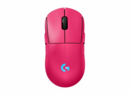 Logitech G PRO 2 - Myš - hraní - pravák a levák - optický - 8 tlačítka - bezdrátový, kabelové - 2.4 GHz, USB - přijímač USB Logitech LIGHTSPEED - růžová