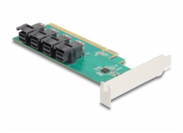 Delock - Radic úložište - bifurkace - U.2 NVMe - nízký profil - PCIe 4.0 x16