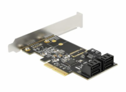 Delock PCI Express Card x4 > 5 x internal SATA 6 Gb/s - Řadič úložiště - SATA 6Gb/s - nízký profil - PCIe 3.0 x4