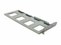 Delock - Radic úložište - rozdvojení, 288 x 122 mm - U.2 NVMe - PCIe 4.0 x16