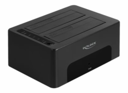 Delock - Dokovací stanice HDD/SSD - oddílu: 2 - 2,5" / 3,5" sdílené - SATA 6Gb/s - USB 3.0 - cerná