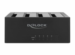 Delock USB Type-C Docking Station for 4 x SATA HDD / SSD - Dokovací stanice HDD - oddílů: 4 - 2,5" / 3,5" sdílené - SATA 6Gb/s - USB-C - černá