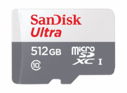 SanDisk MicroSDXC karta 512GB Ultra (100MB/s, Class 10, Android) + adaptér