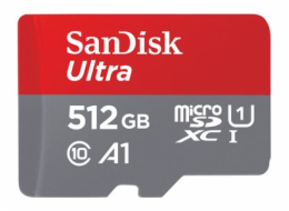 SanDisk Ultra - Paměťová karta flash (adaptér microSDXC na SD zahrnuto) - 512 GB - A1 / UHS Class 1 / Class10 - microSDXC UHS-I