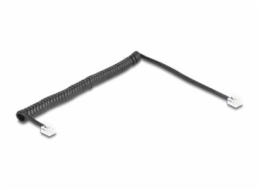 Delock - Telefonní kabel - RJ-11 (M) do RJ-11 (M) - 2 m - 4.8 mm - svinutý, pozlacené kontakty - cerná