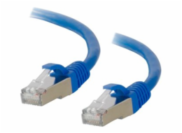 C2G Cat6a Booted Shielded (STP) Network Patch Cable - Patch kabel - RJ-45 (M) do RJ-45 (M) - 5 m - STP - CAT 6a - lisovaný, provedení bez hrbolků, licna - modrá