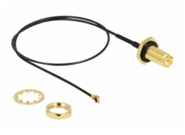 Delock - Kabel antény - RP-SMA (R) do MHF I (Z) - 35 cm - 1.13 mm - koaxiál - cerná