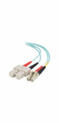 C2G LC-SC 10Gb 50/125 OM3 Duplex Multimode PVC Fiber Optic Cable (LSZH) - Síťový kabel - SC několik režimů (M) do multirežim LC (M) - 15 m - 15 m - optické vlákno - duplex - 50 / 125 mikron - OM3 - ne