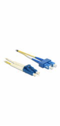 Delock - Sítový kabel - LC Duplex (M) do SC (M) - 3 m - 2 mm - optické vlákno - duplex - 9 / 125 mikron - G.657.A1/OS2 - neobsahuje halogen - žlutá
