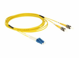 Delock - Síťový kabel - jednoduchý režim LC (M) do jednoduchý režim ST (M) - 2 m - optické vlákno - 9 / 125 mikron - OS2 - neobsahuje halogen - žlutá