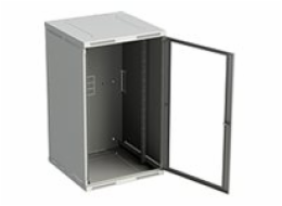 Rack nástěnný Sensa 21U 600mm,dv.sklo, šedý