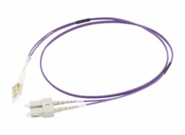 C2G 15m LC/SC OM4 LSZH Fibre Patch - Purple - Patch kabel - multirežim LC (M) do SC několik režimů (M) - 15 m - 15 m - optické vlákno - duplex - 50 / 125 mikron - OM4 - purpurová