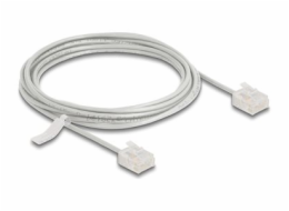 Delock - Patch kabel - RJ-45 (M) krátký do RJ-45 (M) krátký - 3 m - 2.6 mm - UTP - CAT 6 - lisovaný, ultra-tenký - šedá